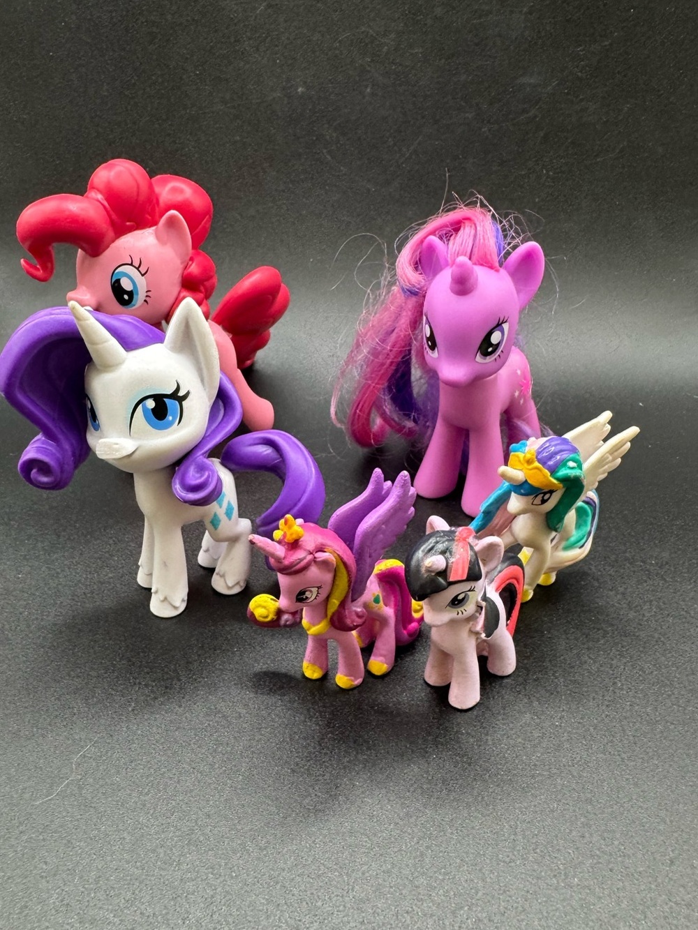 MLP My Little Pony Lot Of 6 FIM Pinkie Pie Twilight Sparkle Rarity 3” And Minis
